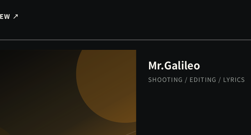 Mr.Galileo ライブ映像